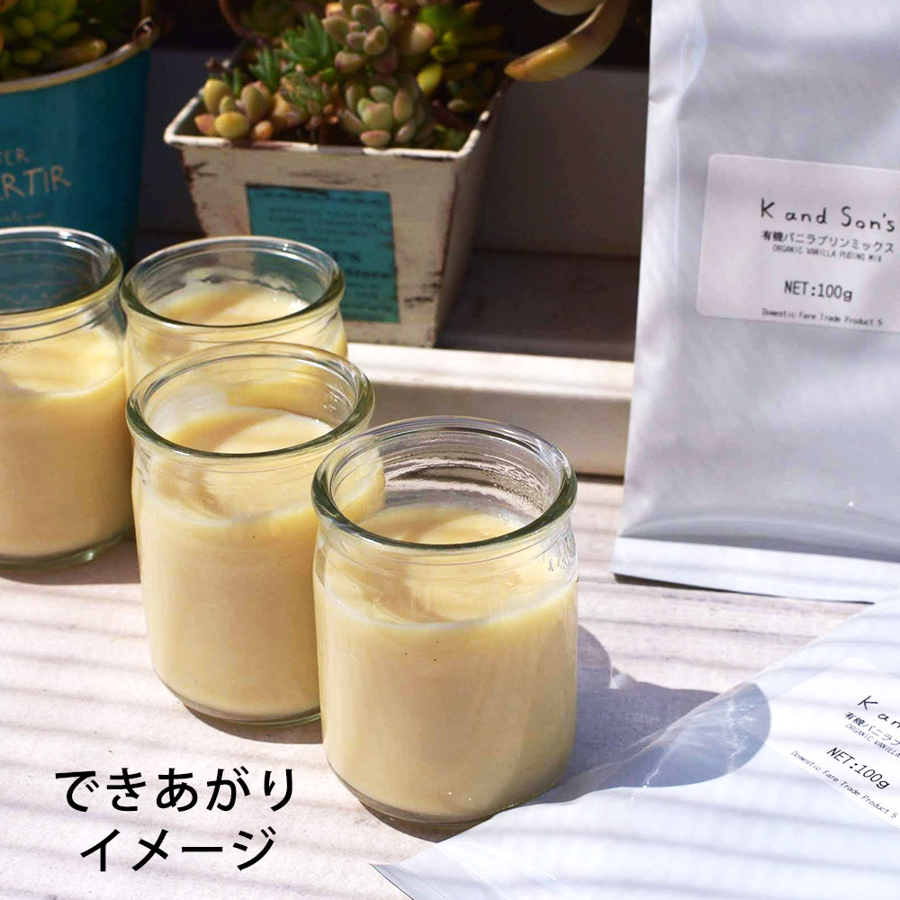 有機 バニラ プリン ミックス / 100g / K and Son's