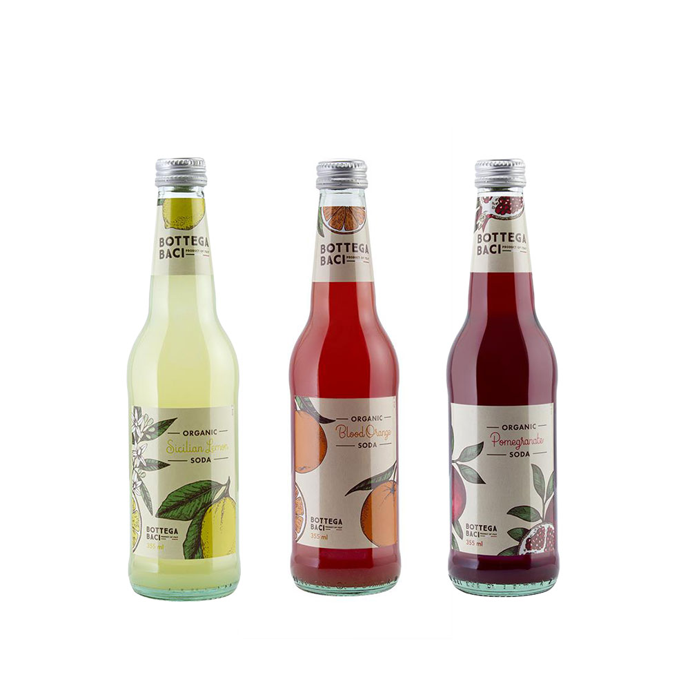Organic Sparkling Juice 3種 アソートセット / 355ml / BOX / 12本入 / Bottega Baci