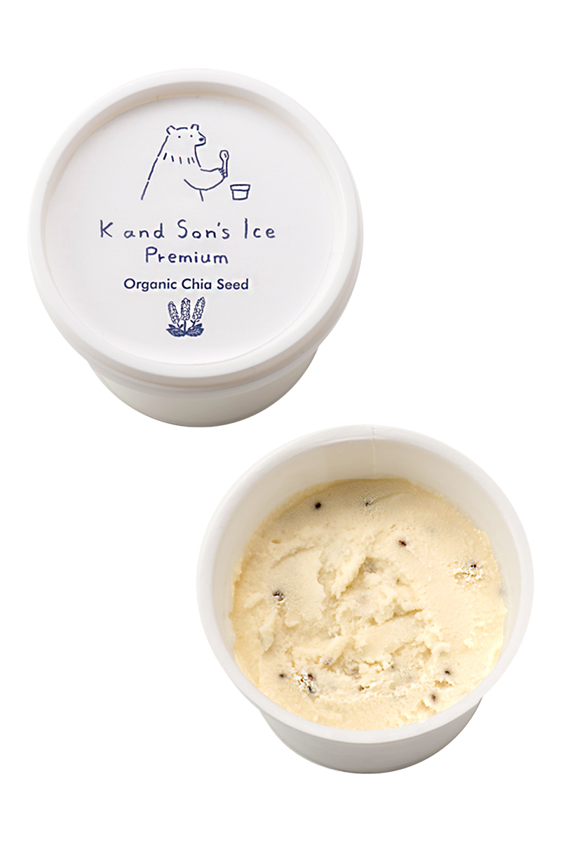 オーガニック 豆乳 アイスクリーム / バニラ チアシード / 80ml / K and Son's